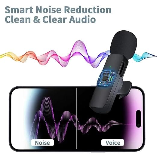 K9 Upgraded Dual Wireless Lavalier Microphone System with Noise Reduction view 2