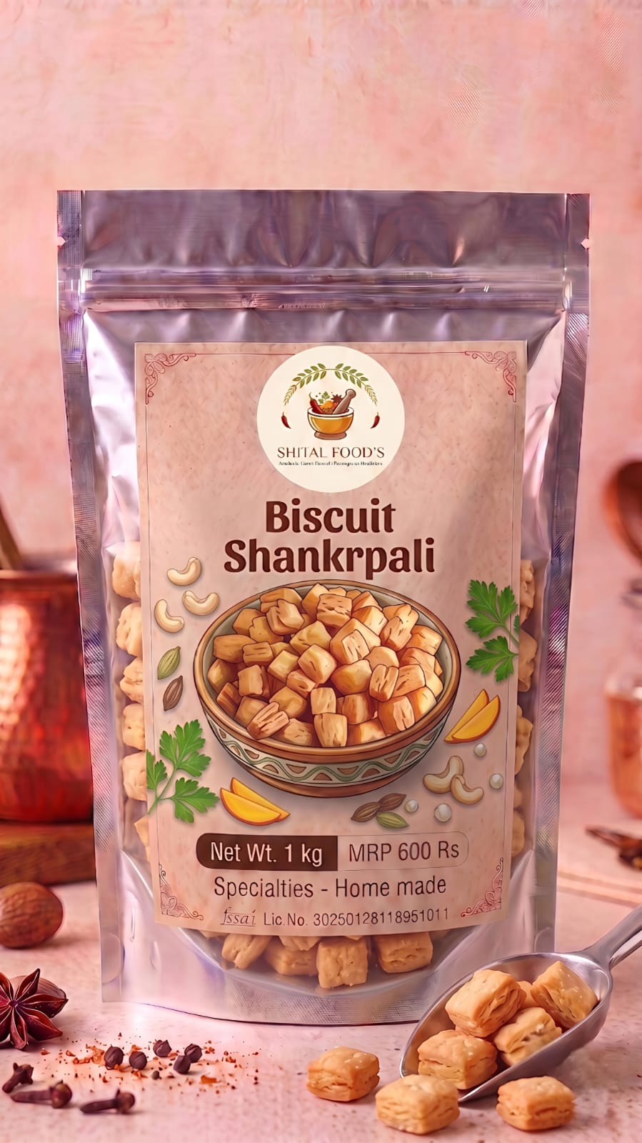 SHITAL FOOD'S Biscuit Shankarpali 1 kg