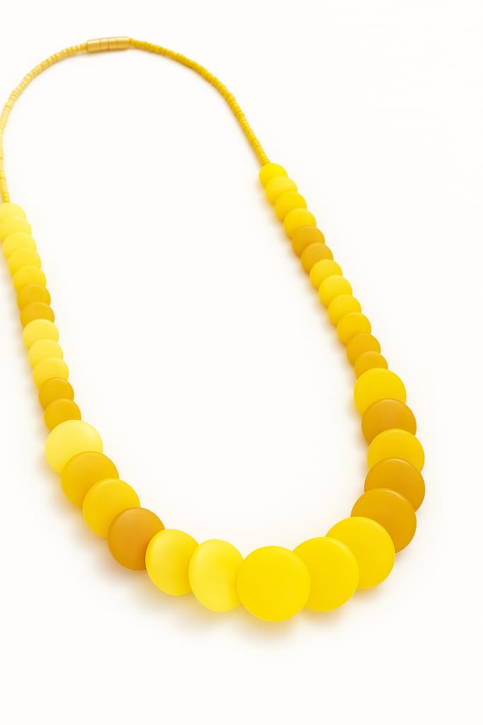 Gradient Yellow Bead Necklace