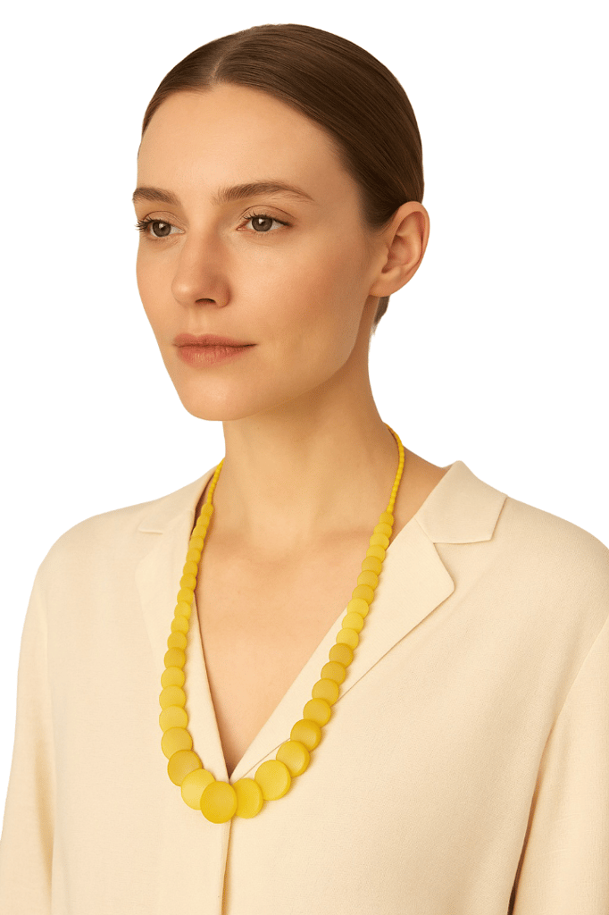 Gradient Yellow Bead Necklace view 2