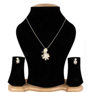 Hetprit Brass Gold Plated Beautiful Pendent Set For Woman view 2