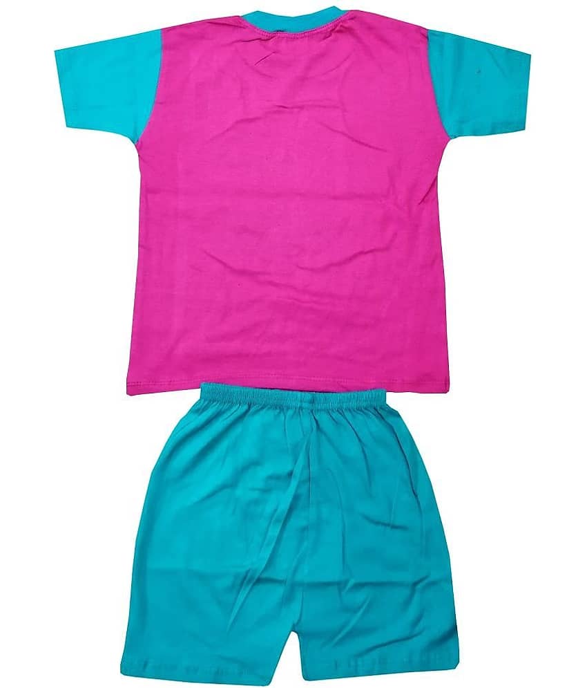 Baby Boys Casual T-shirt Shorts (Pink) view 2