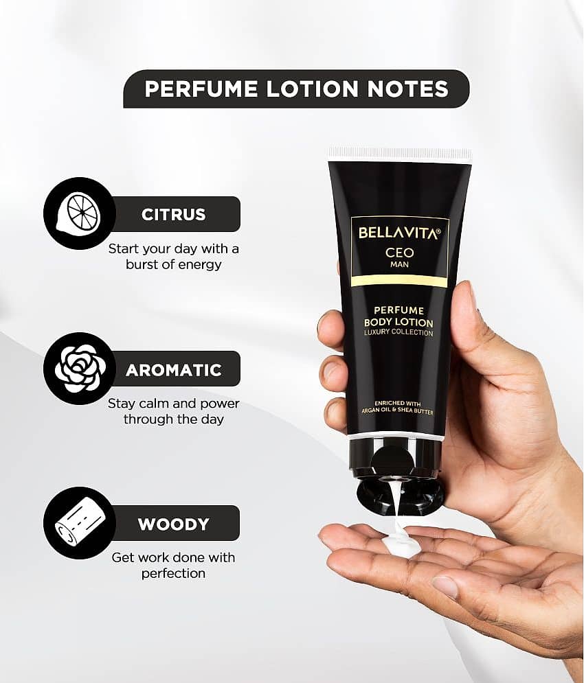 Bella Vita Luxury Intense CEO Man Body Perfume Lotion for Nourishing, Hydrating, Soft, Supple & Healthy Skin with Argan Oil & Shea Butter 200 Ml view 2