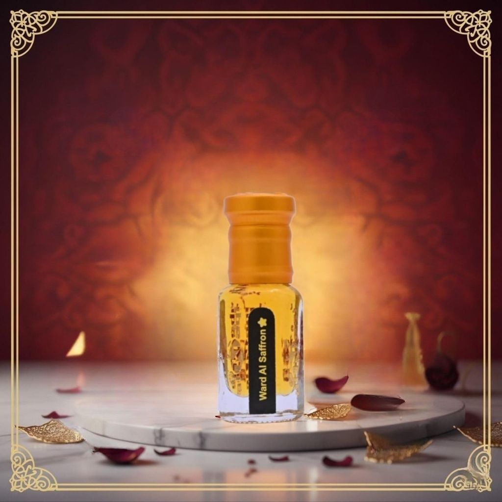 alnaqi fragrances Ward Al Saffron Attar| Perfume Oil | Unisex Arabian Attar | Alcohol-Free Roll-On | Long-Lasting Concentrated Perfume Oil with Saffron, Rose, Jasmine Sambac & Indian Oud view 2