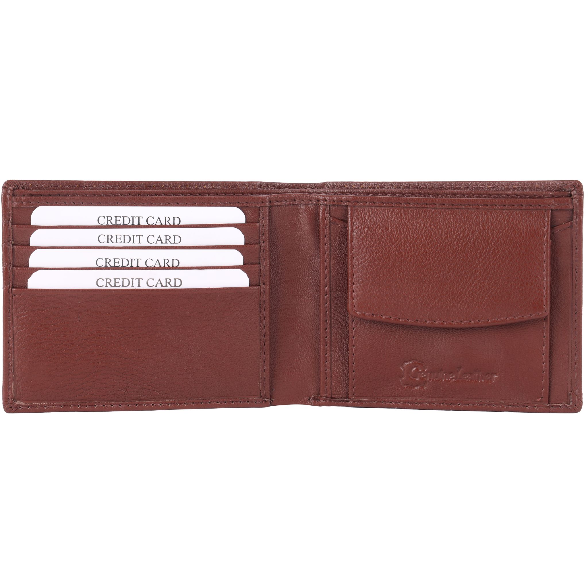 SKYN Genuine Leather Wallet for Men – Slim Minimalist Bifold RFID Blocking Wallet with Multiple Card Slots, Cash Compartment & Gift Box view 2