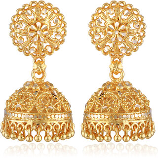 Vivastri Shimmering Charming Jhumki Jhumka Earring for Women and Girls [VIVA2664ERG] view 2