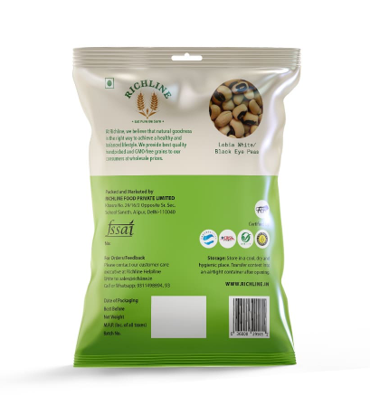 Richline Lobia White (Black Eye Peas), 1 Kg view 2
