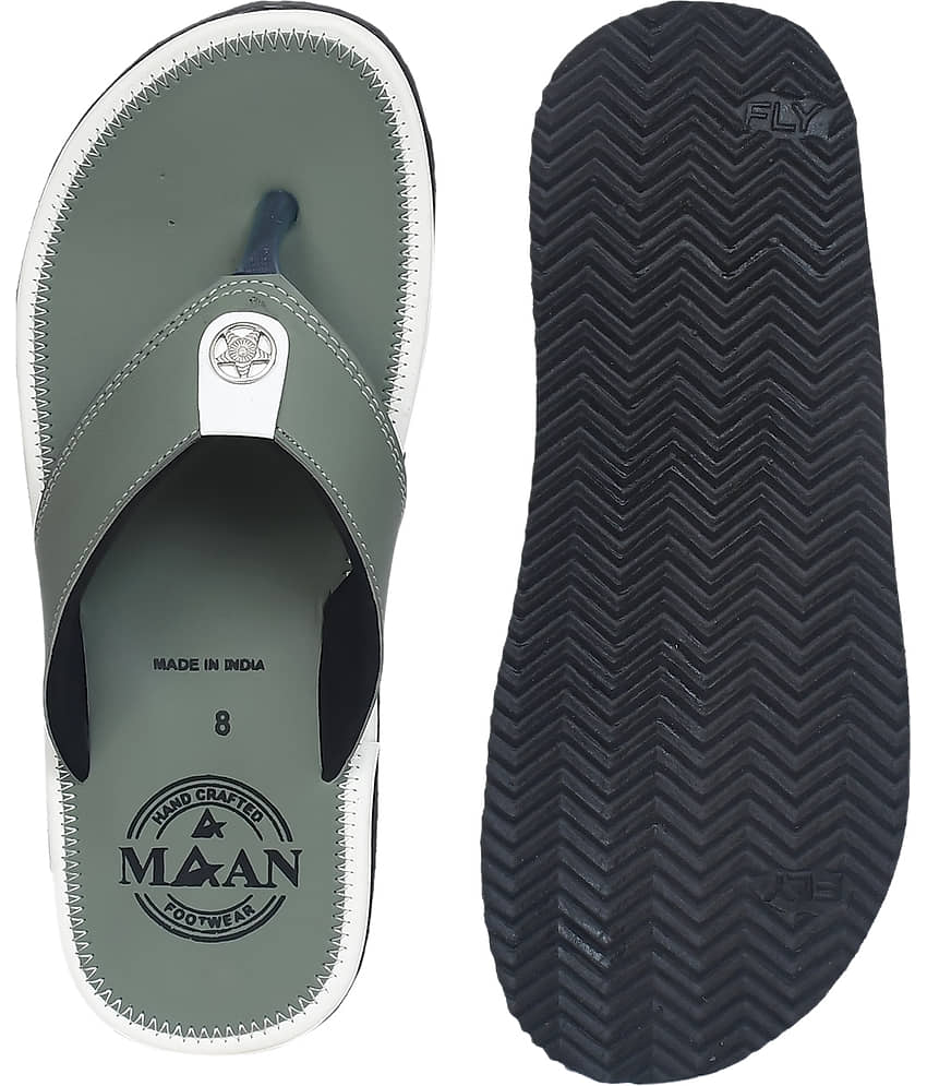 MAAN Green Men's Thong Flip Flop view 2