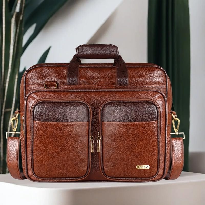 LOREM 28L Messenger Bag For Men - Faux Leather view 2