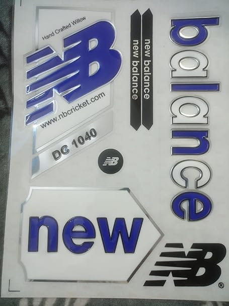 VR3 INTERNATIONAL | 3D Digital TC-590 Edition | English Willow | Embossed Cricket Bat Sticker (Blue)
