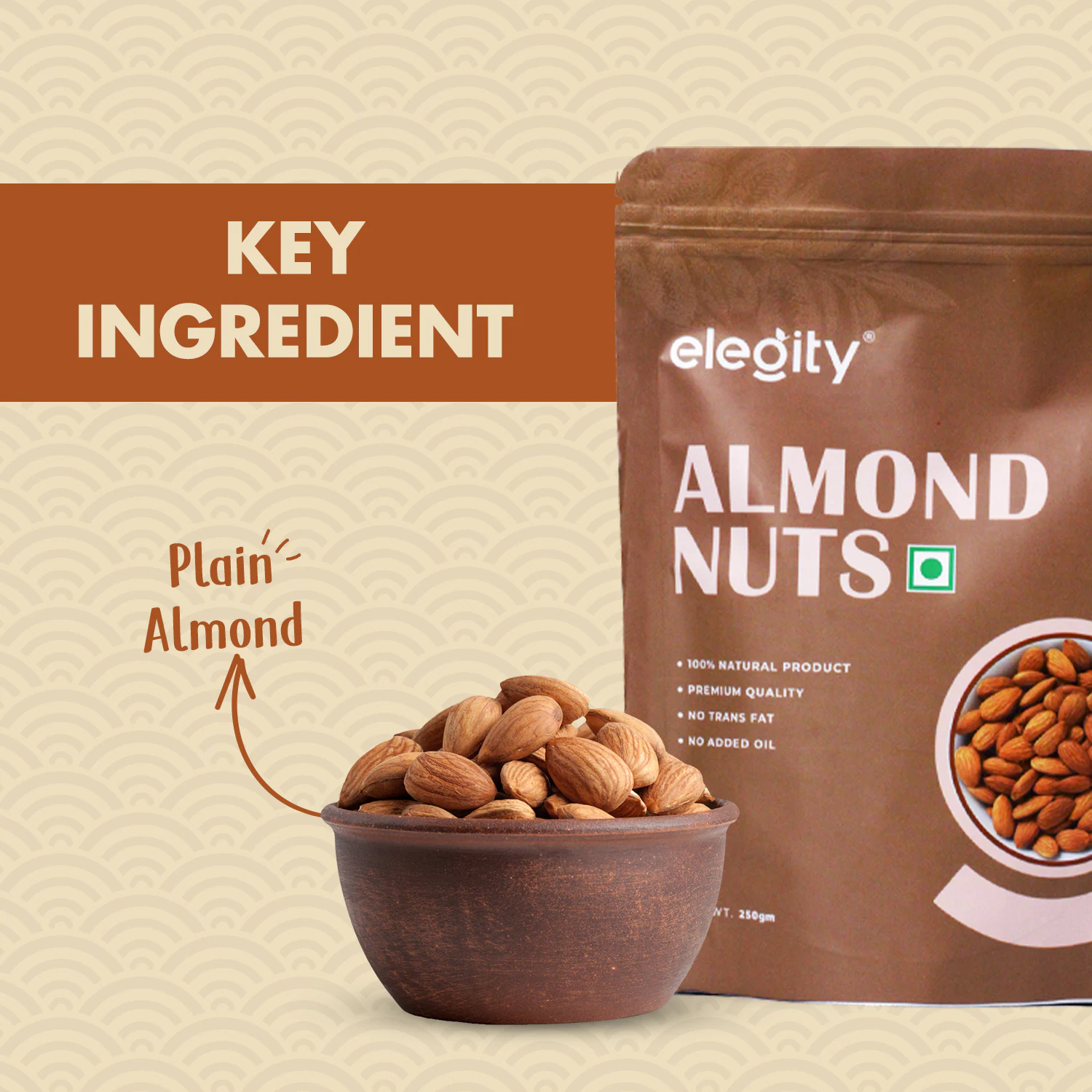 ELEGITY Dry Fruit Combo Pack | California Almonds, California Pistachios (250 gm each) |100% natural |No added preservatives | Nutritious and Delicious Snacks view 2