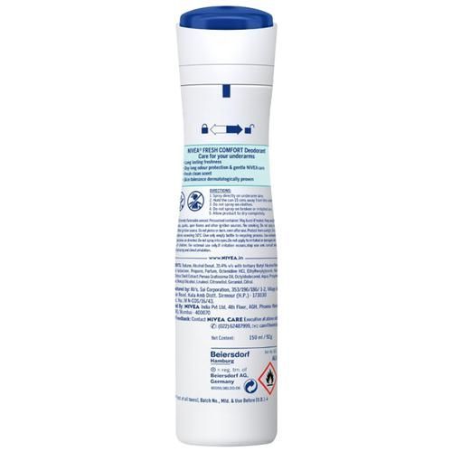 Nivea Deodorant, Fresh Comfort, Women, 150 ml view 2