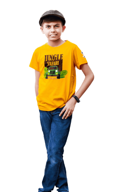 KUCHU Unisex Tshirt | Made of Super Combed Cotton-Modal Natural Fiber Better Than 100% Cotton| Soft & Breathable Fabric| Unique Digitally Printed Design |Vibrant Colour | Jungle Safari view 2