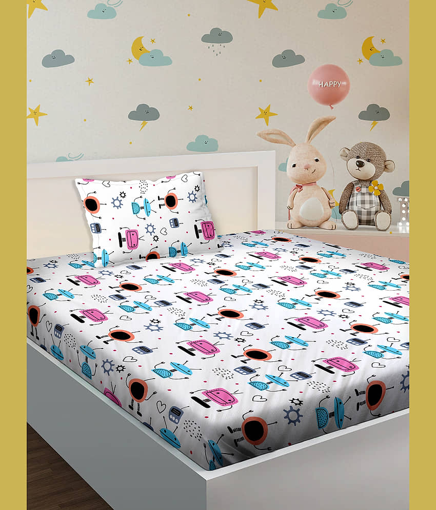Bella Casa Cotton Single Bedsheet ( Assorted ) view 2