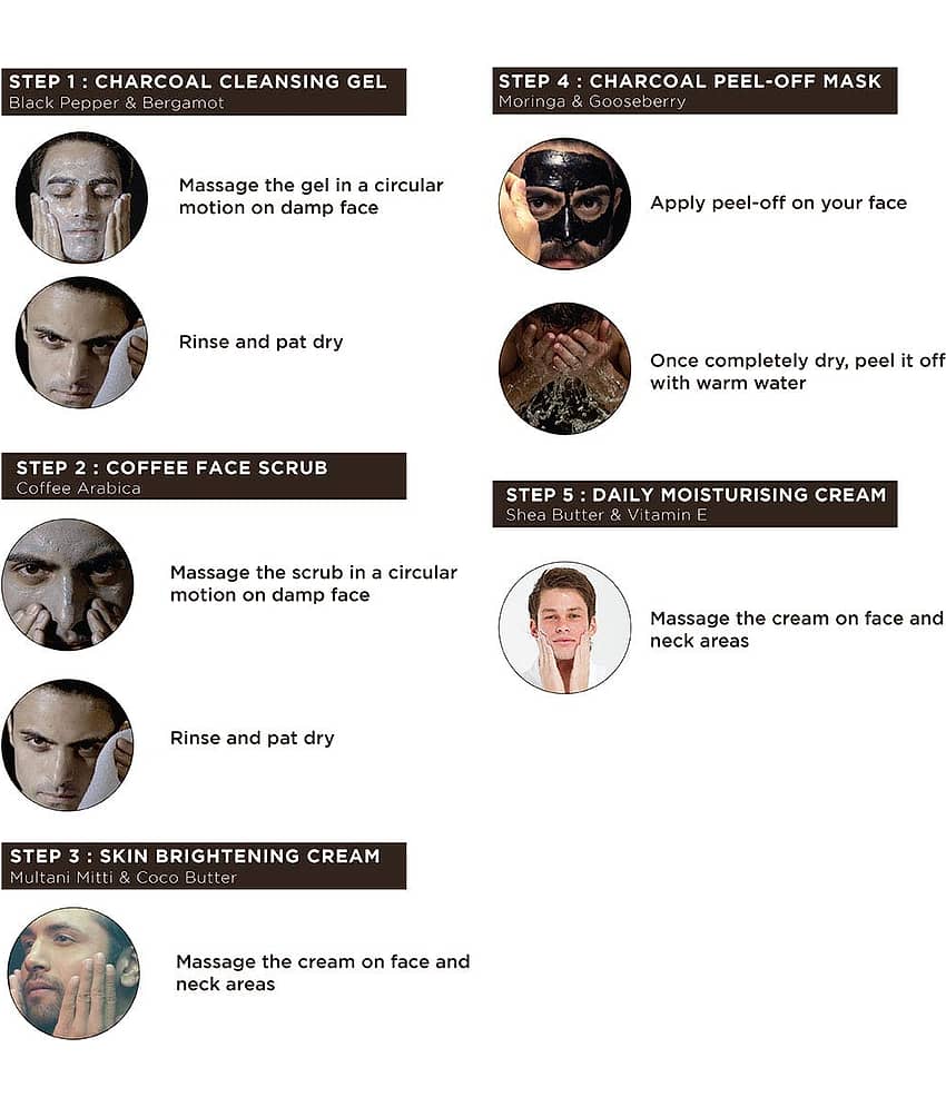 The Man Company - Exfoliating Facial Kit For All Skin Type ( Pack of 4 ) view 2