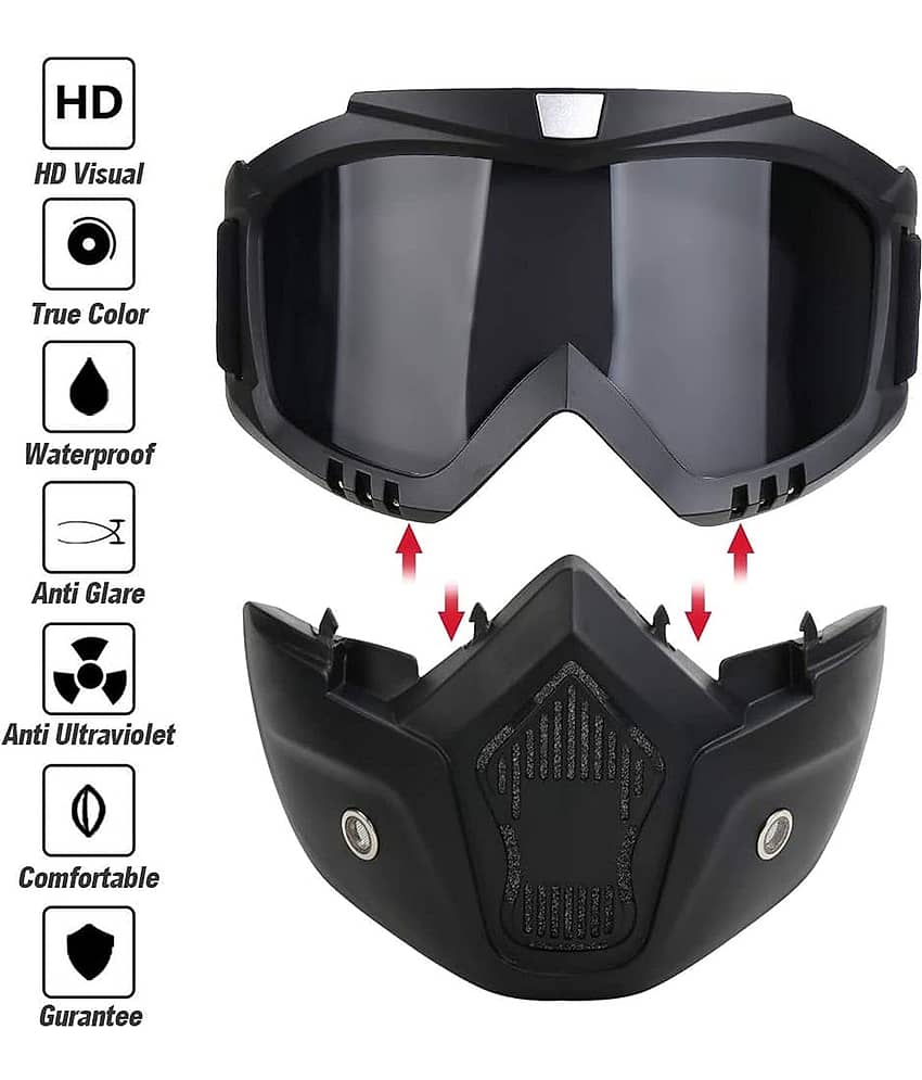 banistrokes Night Vision Black Riding Goggles ( Pack of 1 ) view 2