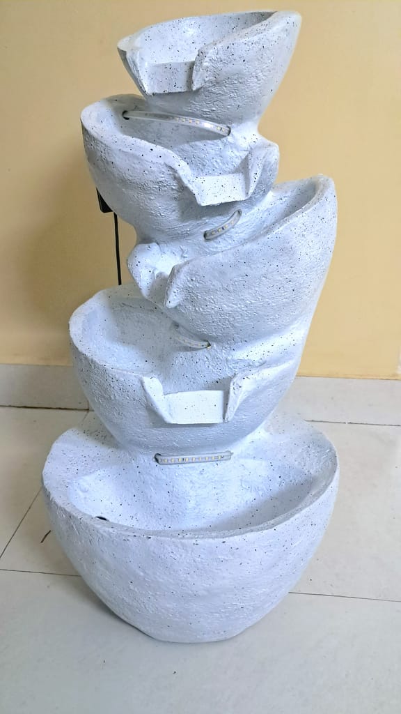 "Indoor Cascading Water Fountain with LED Lights" view 2