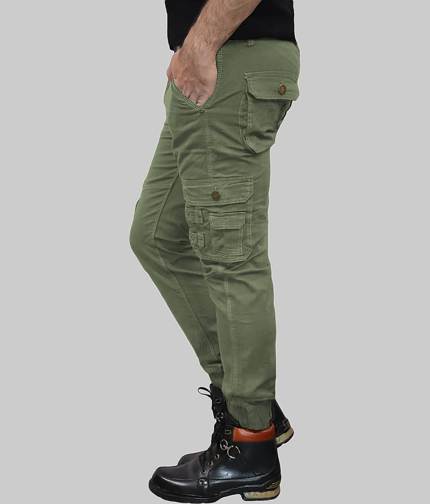 WARBURG Regular Flat Men's Joggers - Dark Green ( Pack of 1 ) view 2