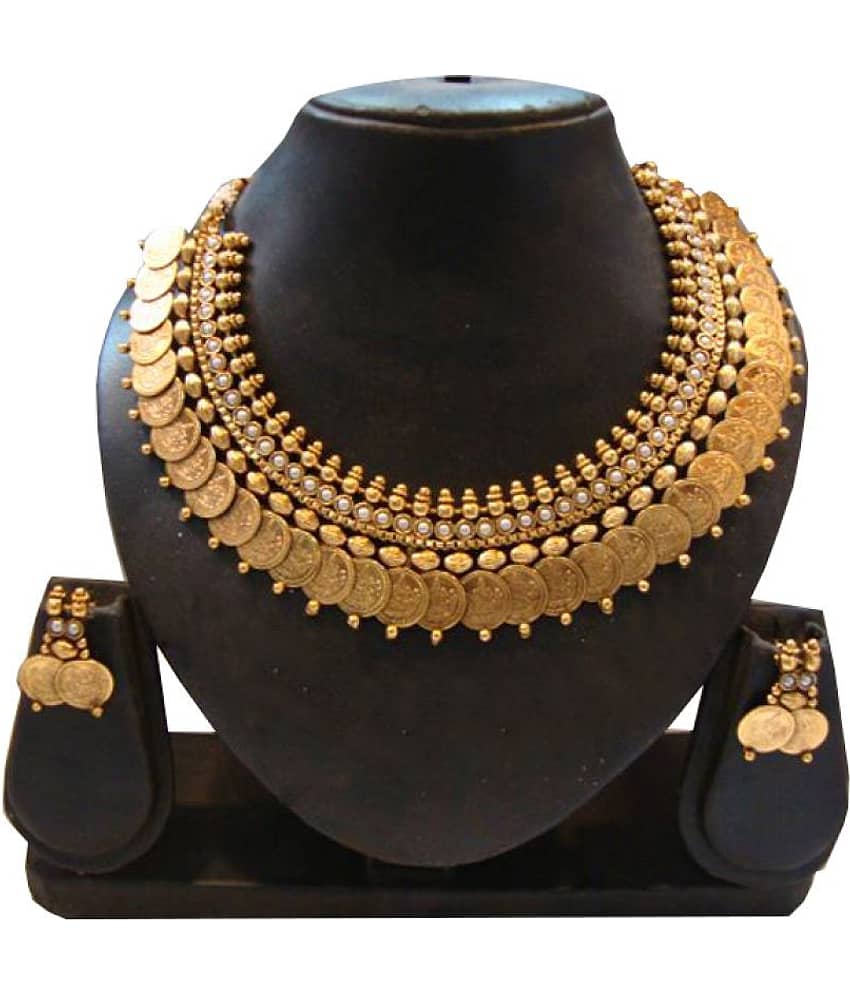 YOUBELLA Golden Copper Necklace Set ( Pack of 1 ) view 2