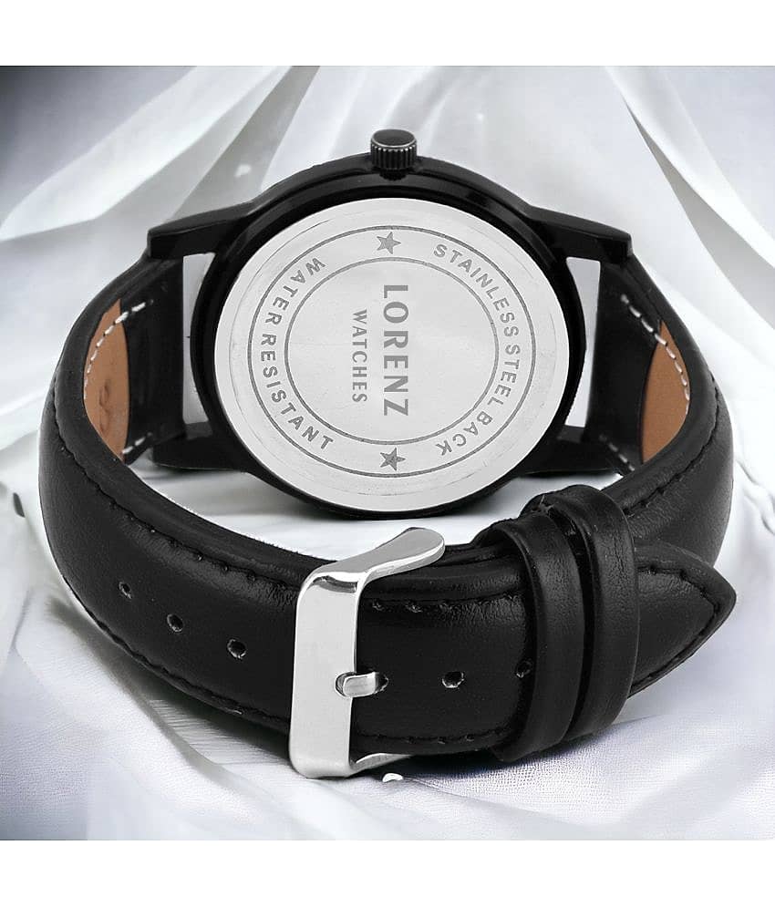 Lorenz Black PU Analog Men's Watch view 2