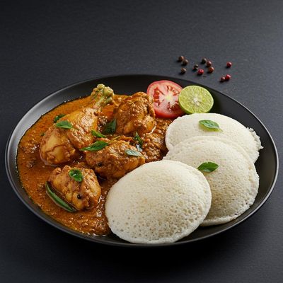 Chicken Curry With Idli