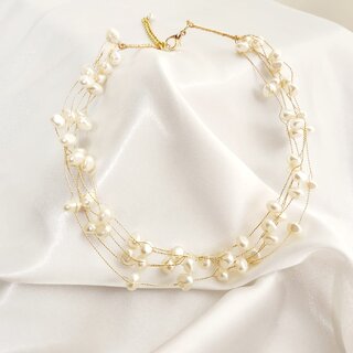 Fashion Jewellery Stylish Choker Necklace Set For Women And Girls Western party necklace peal necklace for girls