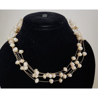 Fashion Jewellery Stylish Choker Necklace Set For Women And Girls Western party necklace peal necklace for girls view 2