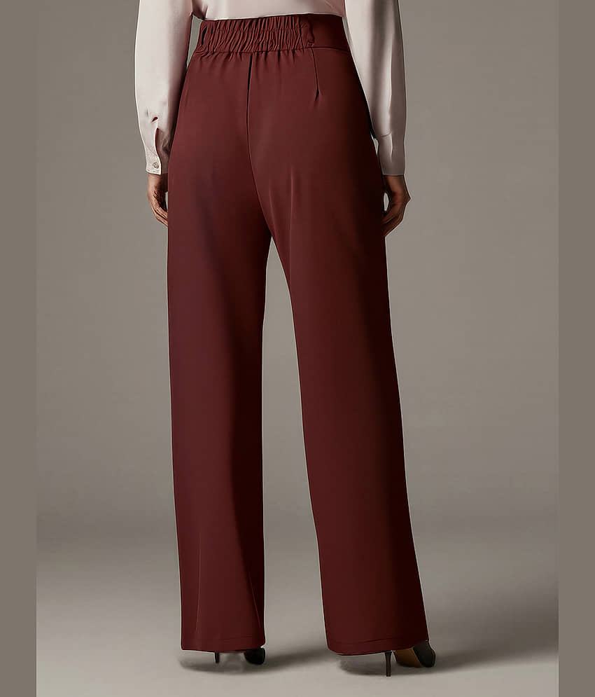Addyvero Women Polyester Casual Trousers ( Black ) view 2