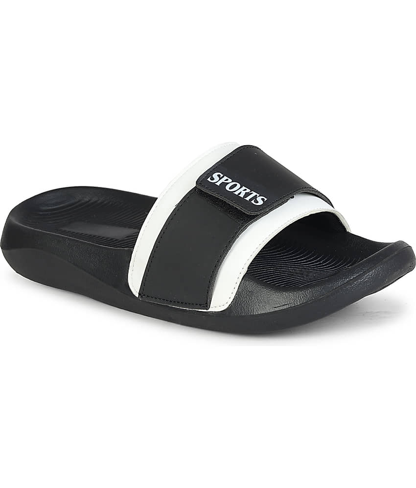 PERY PAO Black Men's Slide Flip Flop view 2