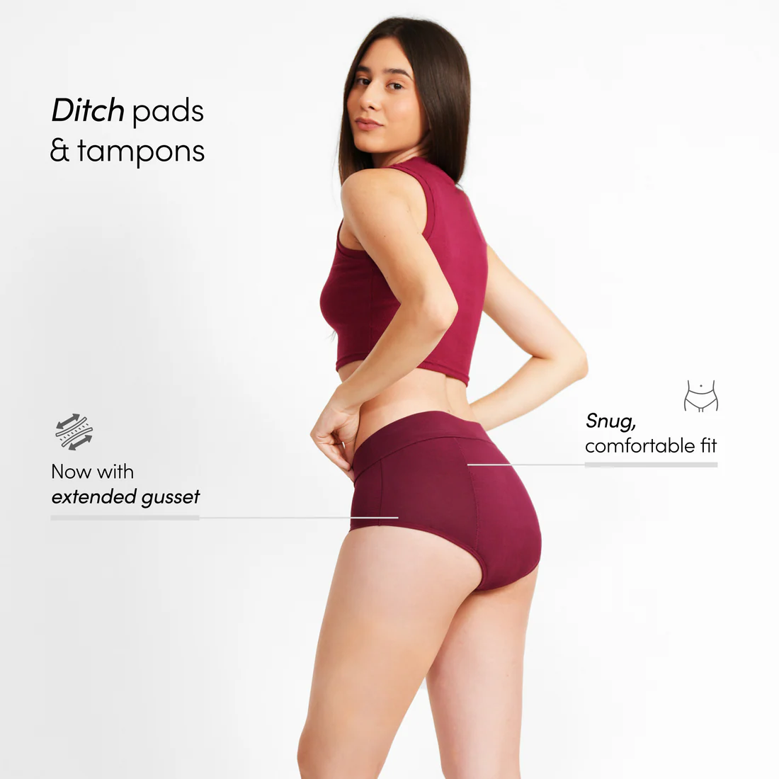 Seamfree Hip Hugger - Wine view 2