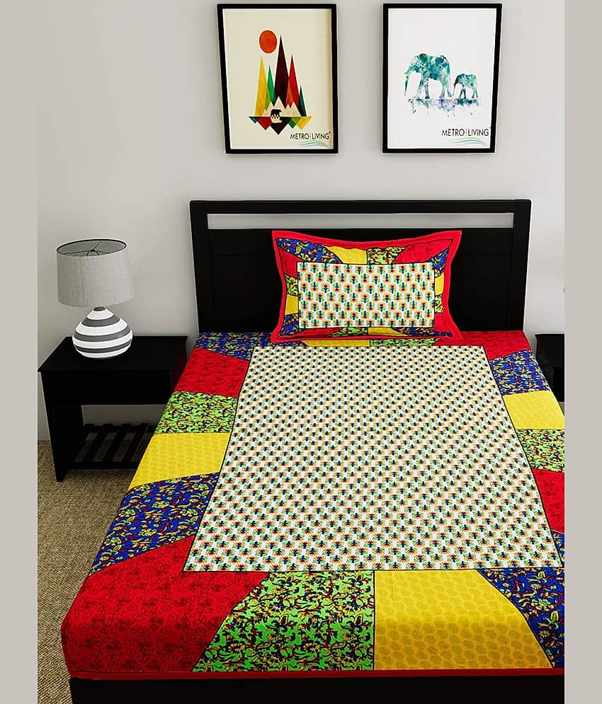 Uniqchoice Cotton Single Bedsheet ( Blue ) view 2