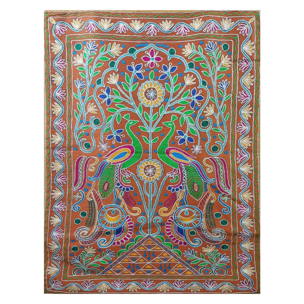 Garvi Gurjari (A Gujarat Govt Enterprise Cotton Golden Hand Embroidered Wall Hangings/Decor (25� x 16�) view 2