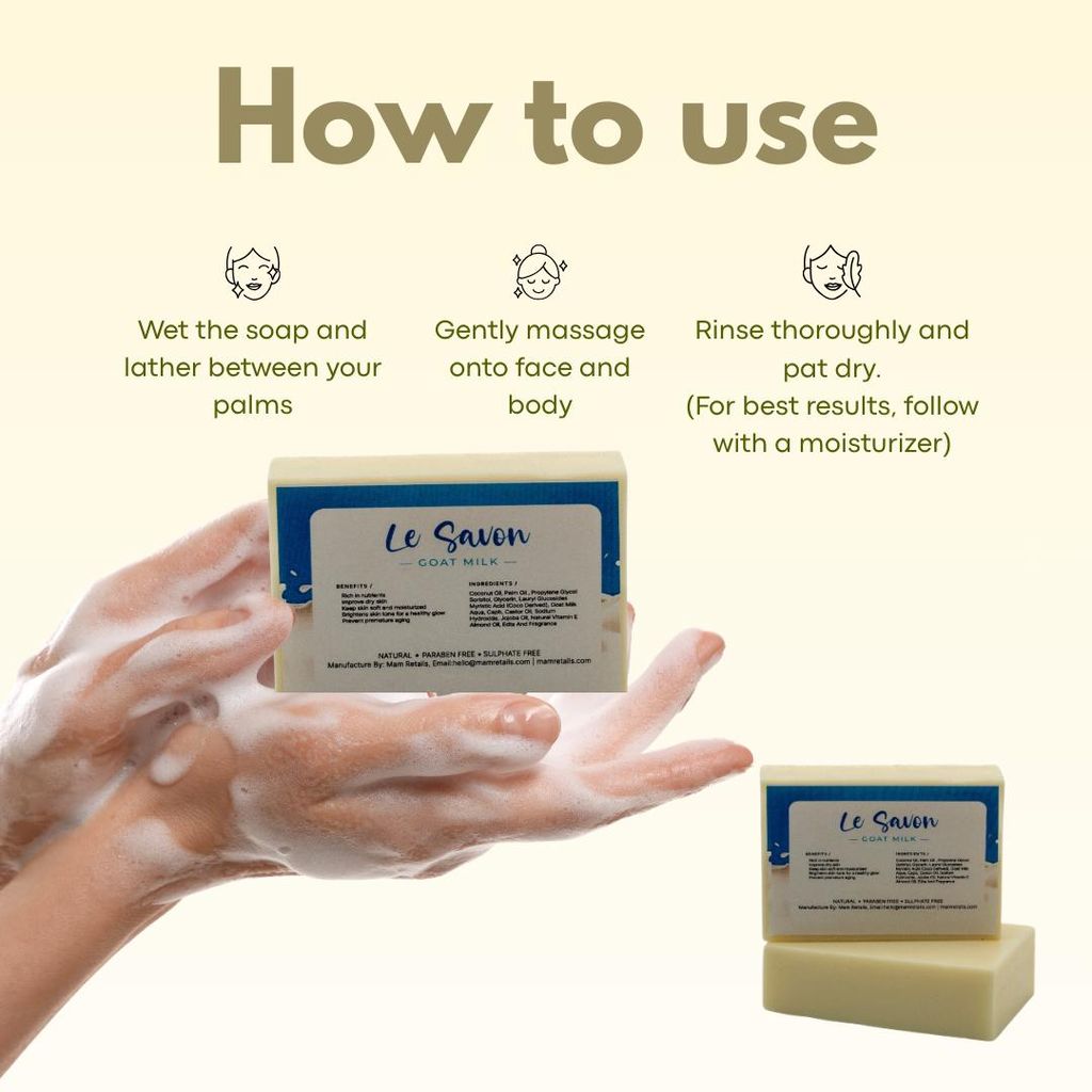 Le Savon Goat Milk - Natural, Paraben Free, Sulphate Free view 2