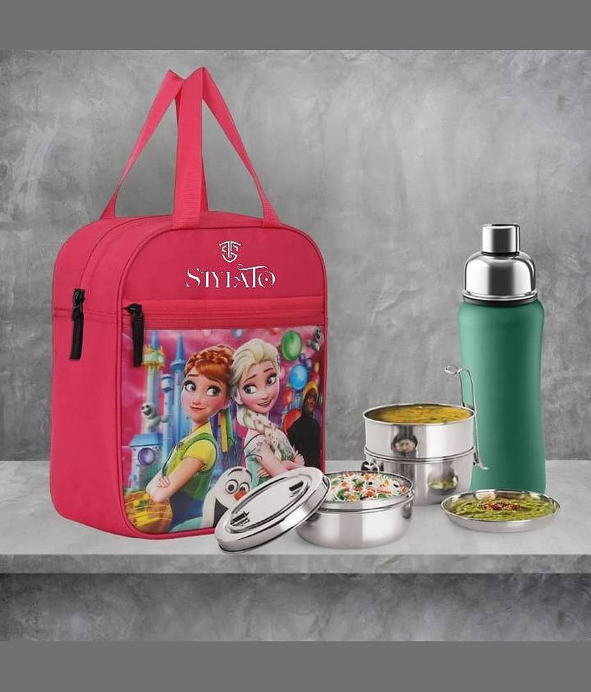 STYLATO Pink Polyester Lunch Bag Pack of 1