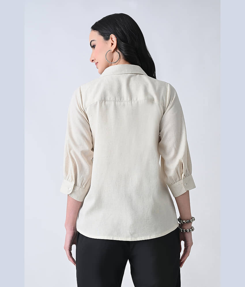 ALL WAYS YOU Women's Cotton Regular Top ( Off White ) view 2