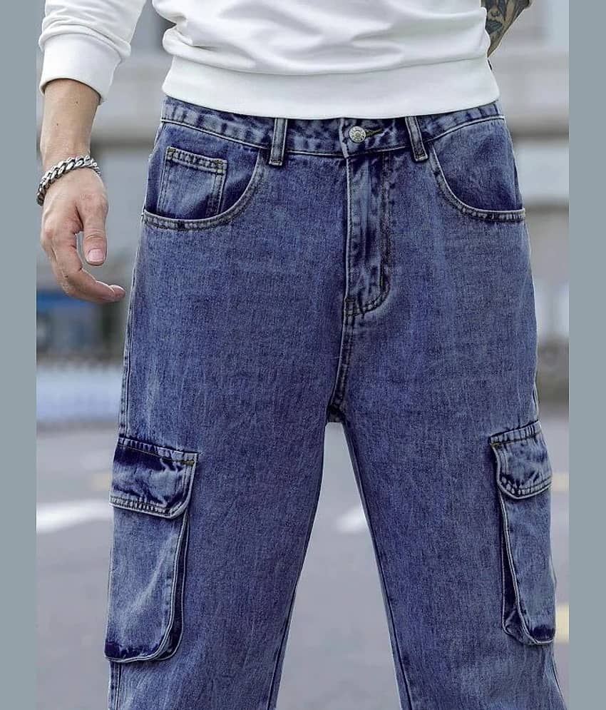 ARBIA FUNKI Relaxed Washed Men's Jeans - Dark Blue ( Pack of 1 ) view 2