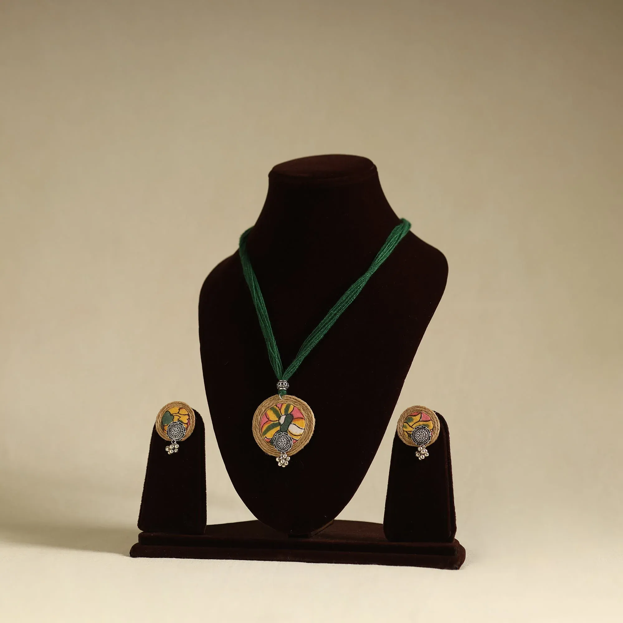 Multicolor - Handmade GS Jute Fabart Necklace Set 12
