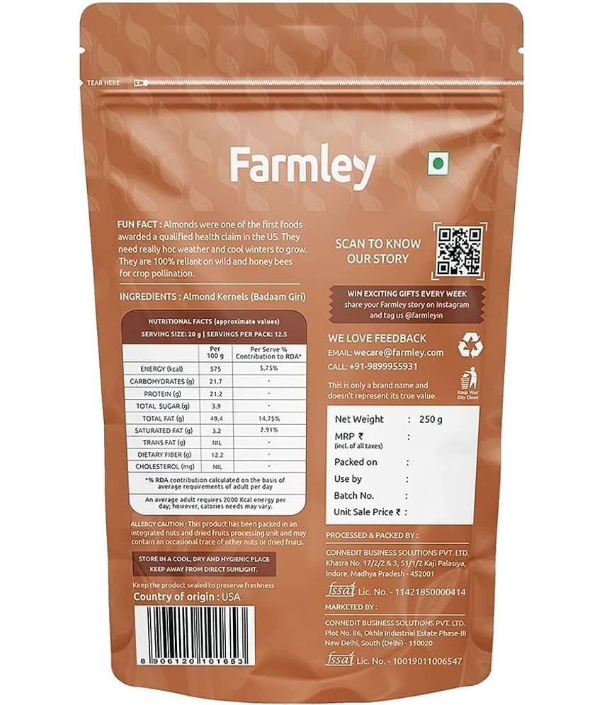 Farmley Premium California Almonds 250g view 2