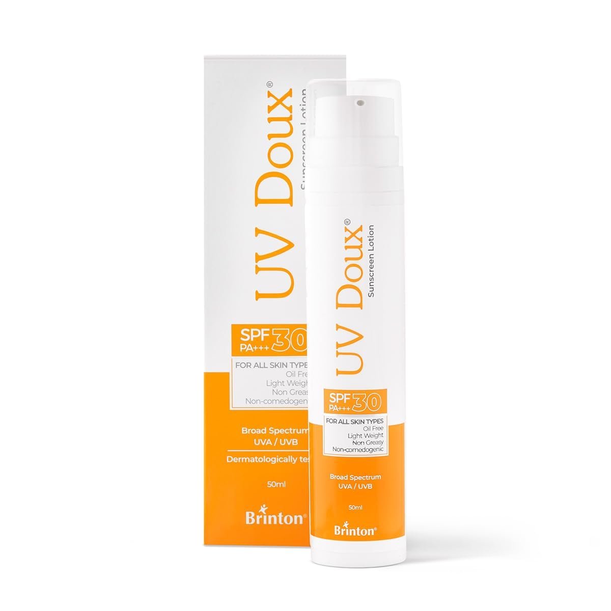 Brinton UvDoux Sunscreen Lotion with SPF 30 in Oil Free Formula| Light Weight & Non Greasy Sunscreen|Protection against UVA/UVB Rays| 50 ML x Pack of 3 view 2