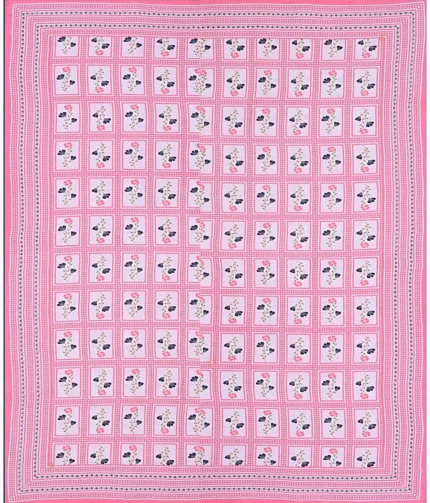 Uniqchoice Cotton Double Bedsheet ( Pink ) view 2