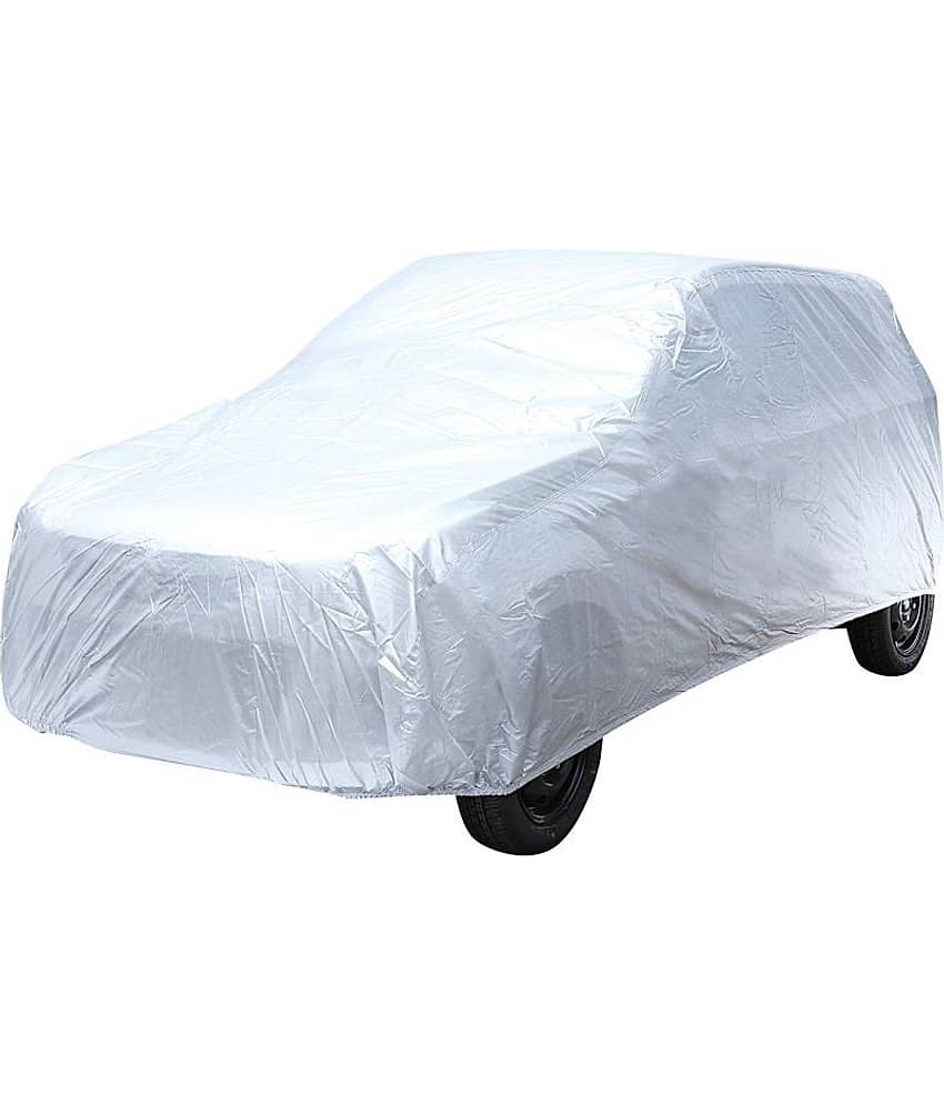 Autoretail Silver Color Dust Proof Car Body Polyster Cover Without Mirror Pocket Polyster For Hyundai Creta view 2