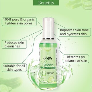 (Combo of 3) Globus Naturals Fruit Body Lotion (100ml) With Niacinamide & D-Panthenol Face Wash (50g) and Cucumber Toner (100ml) view 2