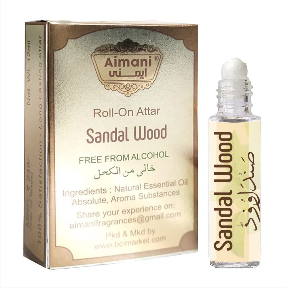 Aimani Sandalwood | Chandan | Rollon Perfume | Attar for Men & Women Perfume/Ittar/itr/Pure & Natural Alcohol Free Long Lasting Fragrance 06ml Attar view 2