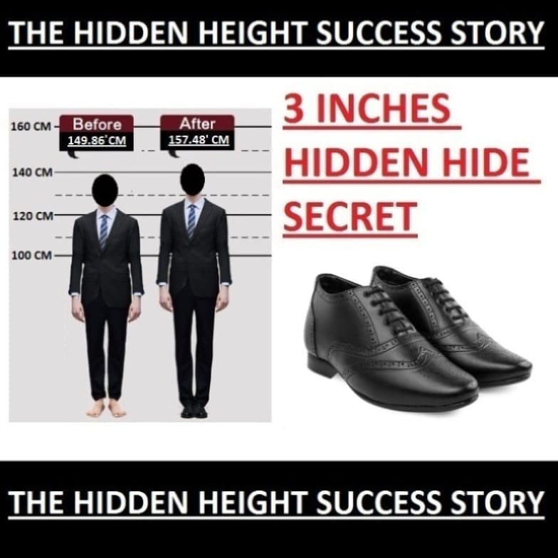 Men's 3 Inch Hidden Height Increasing Formal Work Wear Brogue Oxford Shoes view 2