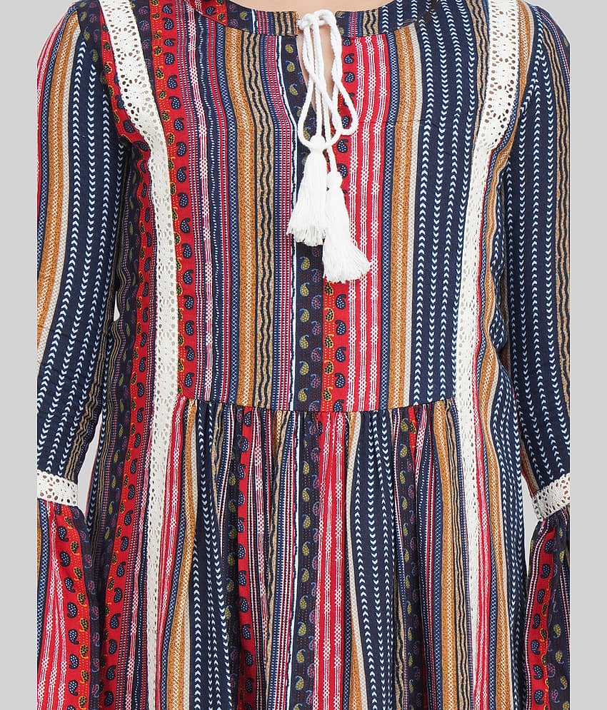 Being Naughty Rayon A-line Dress For Girls ( Pack of 1 , Multicolor ) view 2