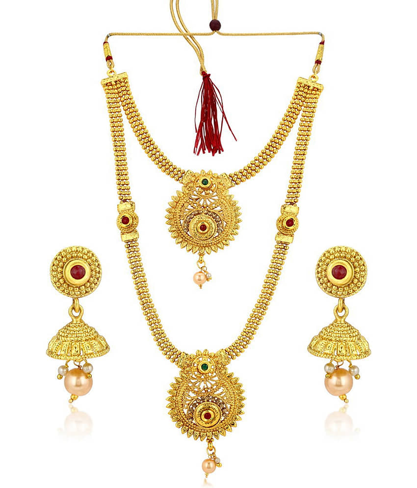 Sukkhi - Gold Alloy Necklace Set ( Pack of 1 ) view 2