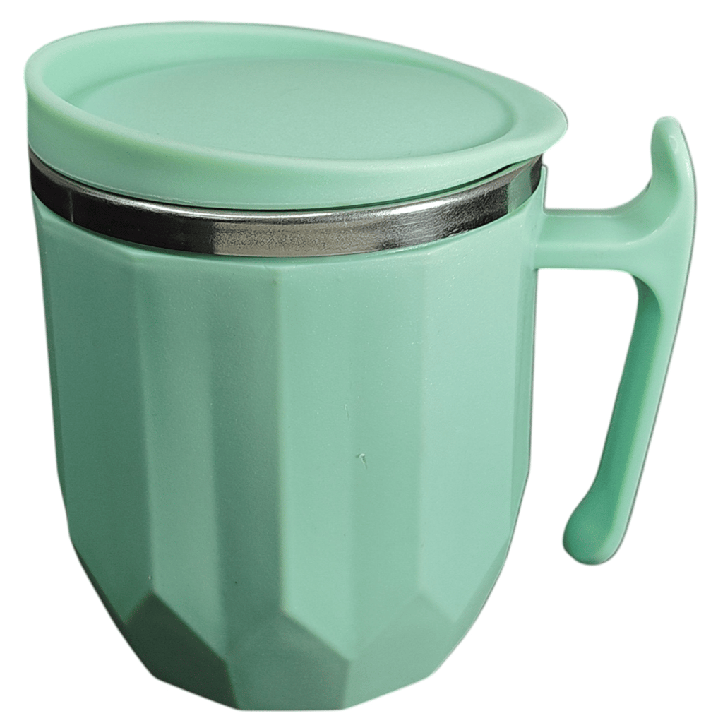 Mint Green Stainless Steel Coffee Mug with Lid - Hot & Cold, 300ml, Double Walled, Leakproof view 2