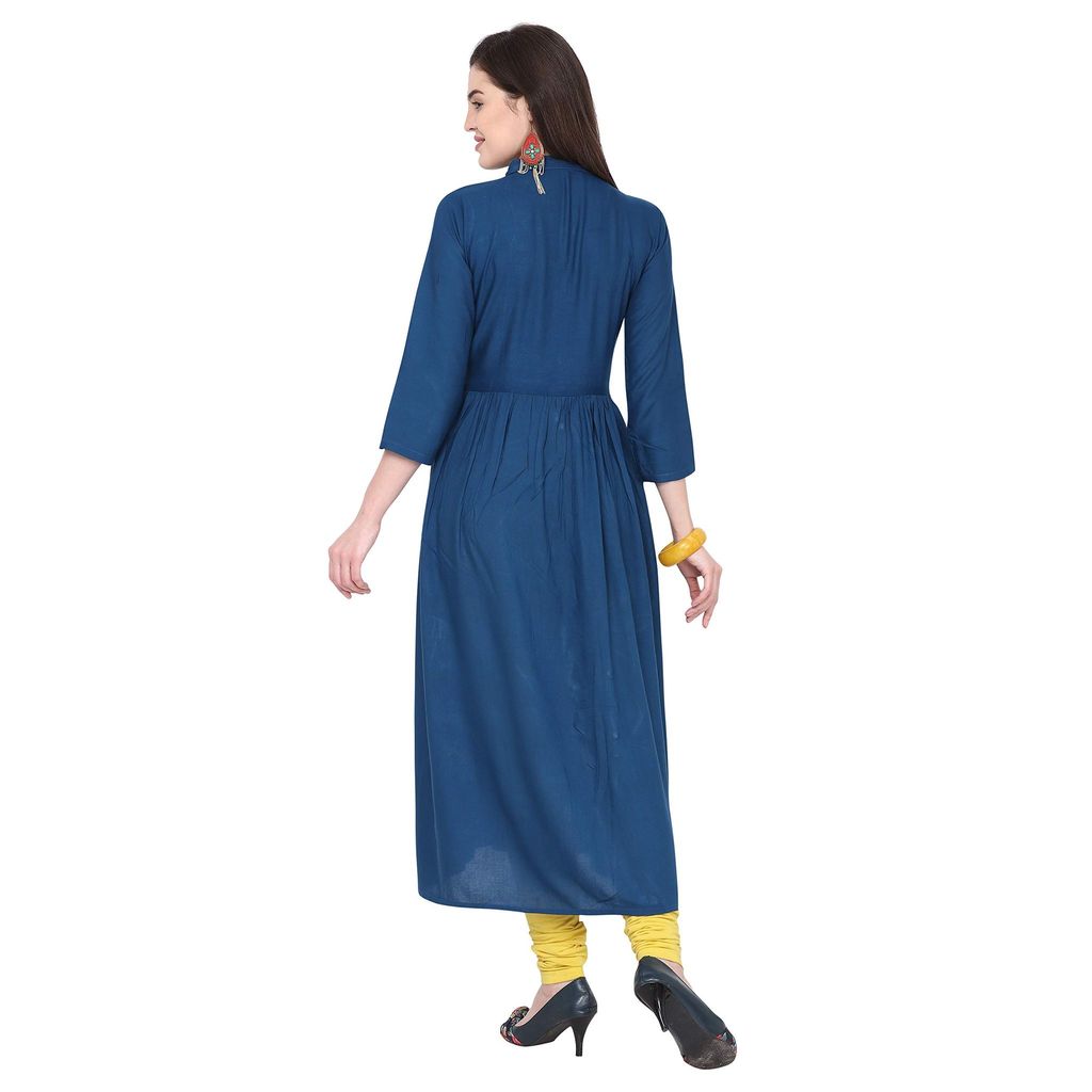 Florence Women's Rayon Straight Kurta view 2