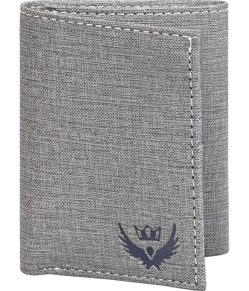 Lorenz PU Solid Men's Three Fold Wallet With 6 Slots For Card ( Dark Grey , Pack of 1 ) view 2