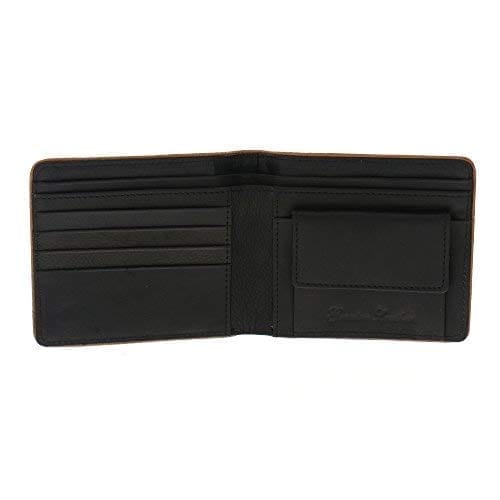 Walletsnbags Black with Tan Elite Trim Leather Men's Wallet view 2
